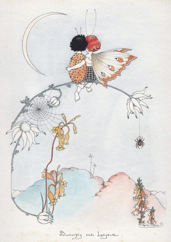 Butterfly & Ladybird Margaret Clark Print